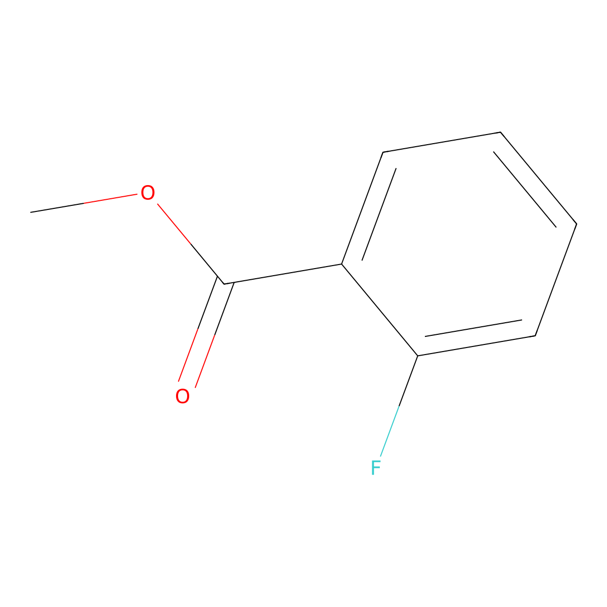Benzoic acid, 2-fluoro-, methyl ester molecular structure, CAS 394-35-4