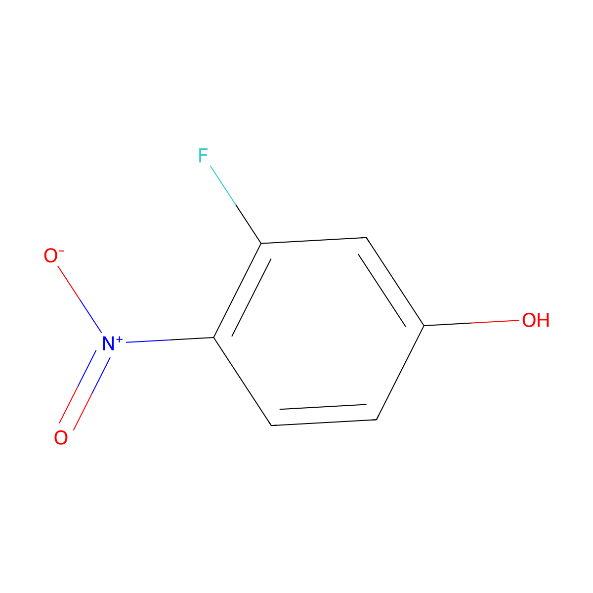 3-Fluoro-4-nitrophenol molecular structure, CAS 394-41-2