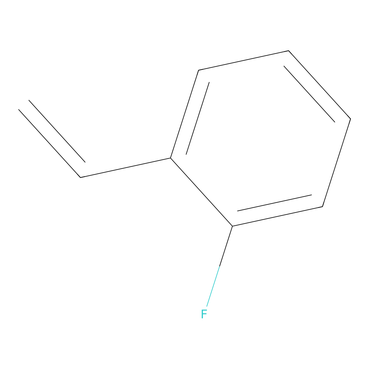 o-Fluorostyrene molecular structure, CAS 394-46-7
