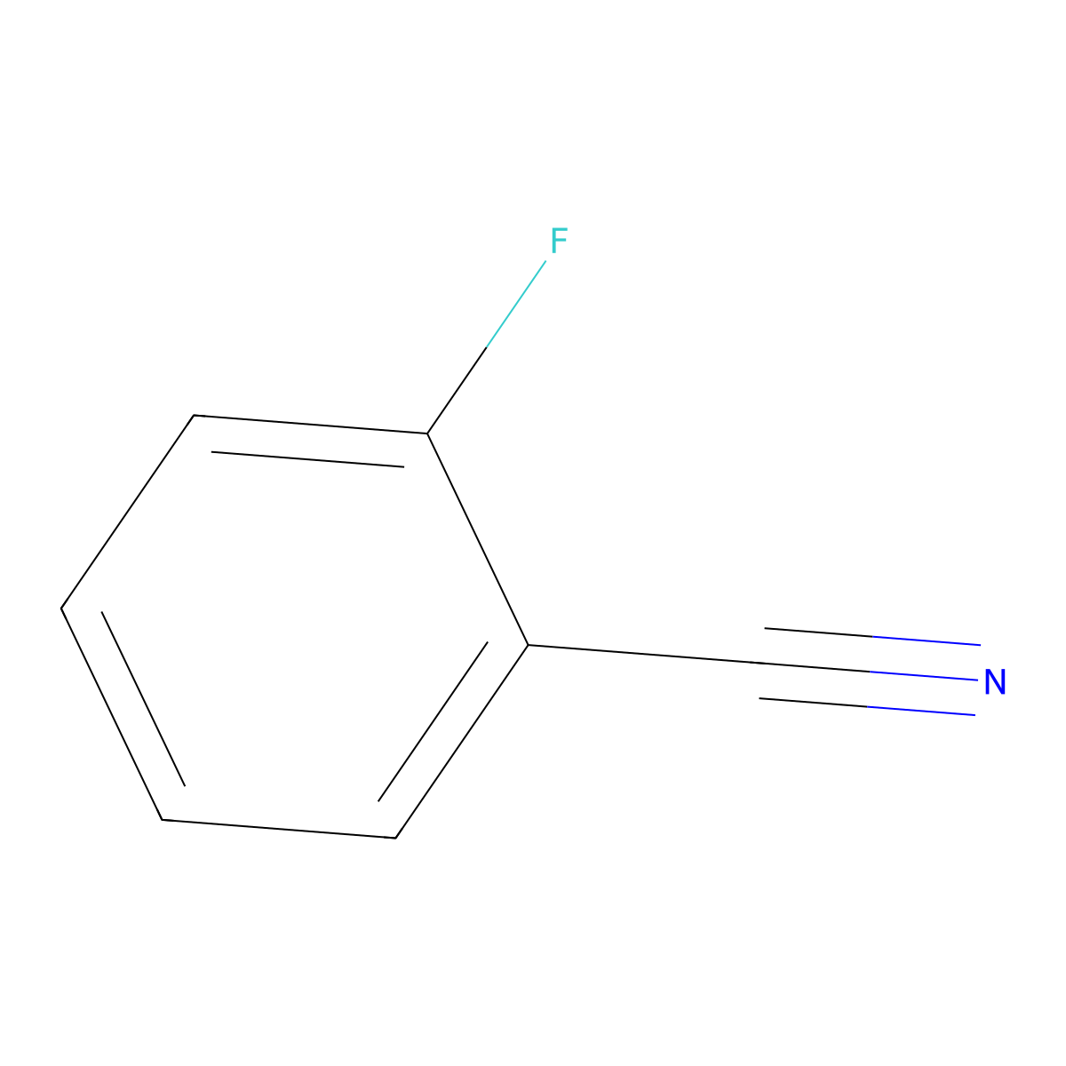 2-Fluorobenzonitrile molecular structure, CAS 394-47-8