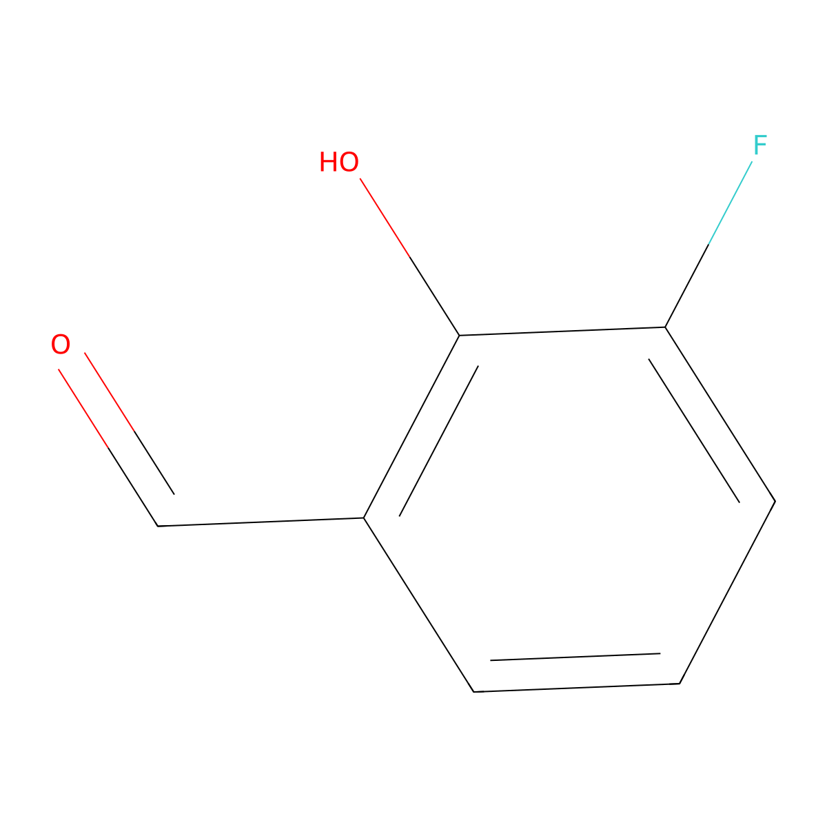 3-Fluorosalicylaldehyde molecular structure, CAS 394-50-3