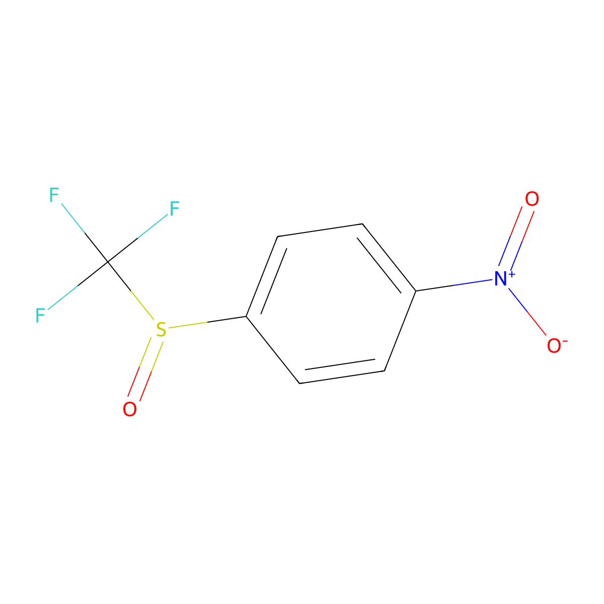 4-(Trifluoromethylsulphinyl)nitrobenzene molecular structure, CAS 394-60-5