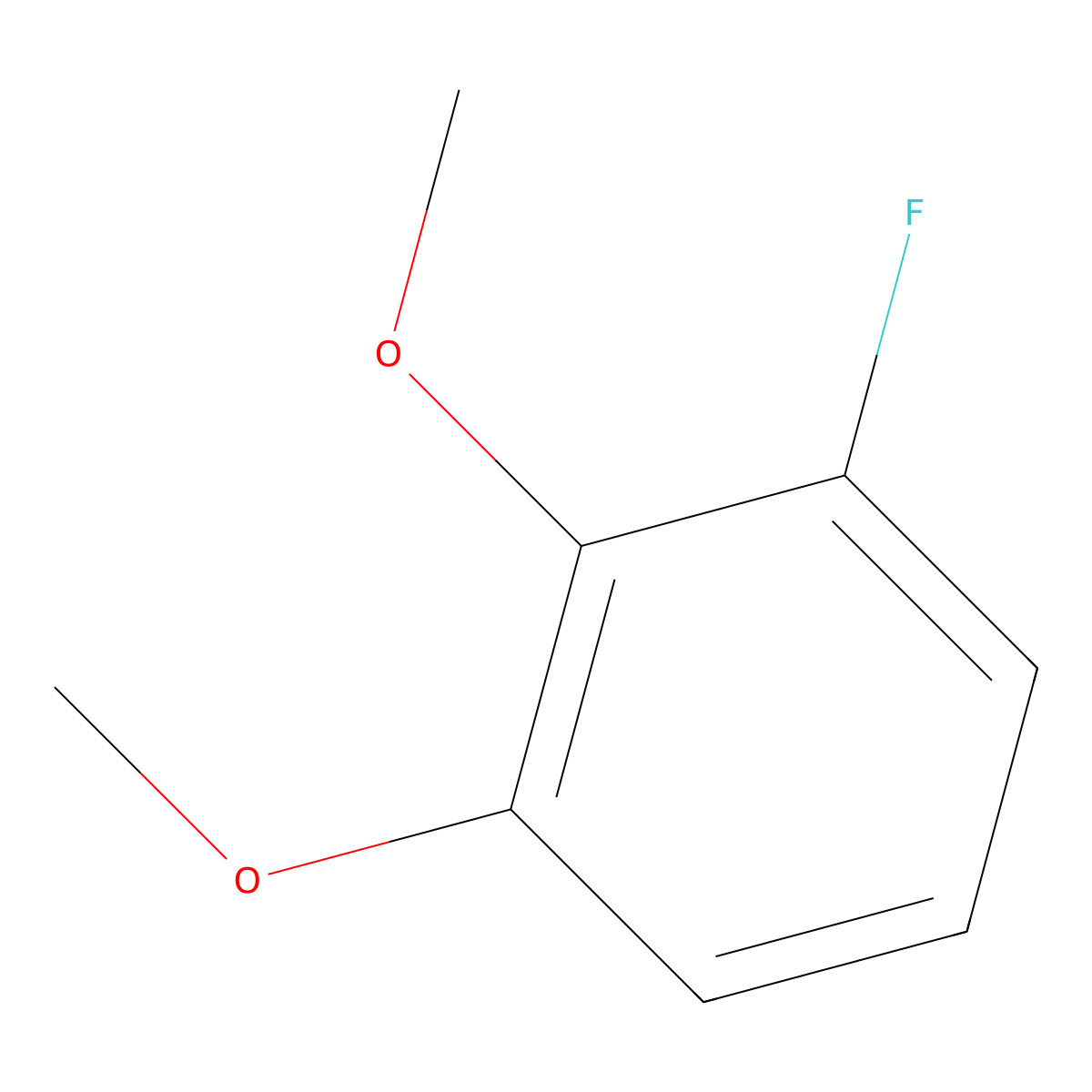 1-Fluoro-2,3-dimethoxybenzene molecular structure, CAS 394-64-9