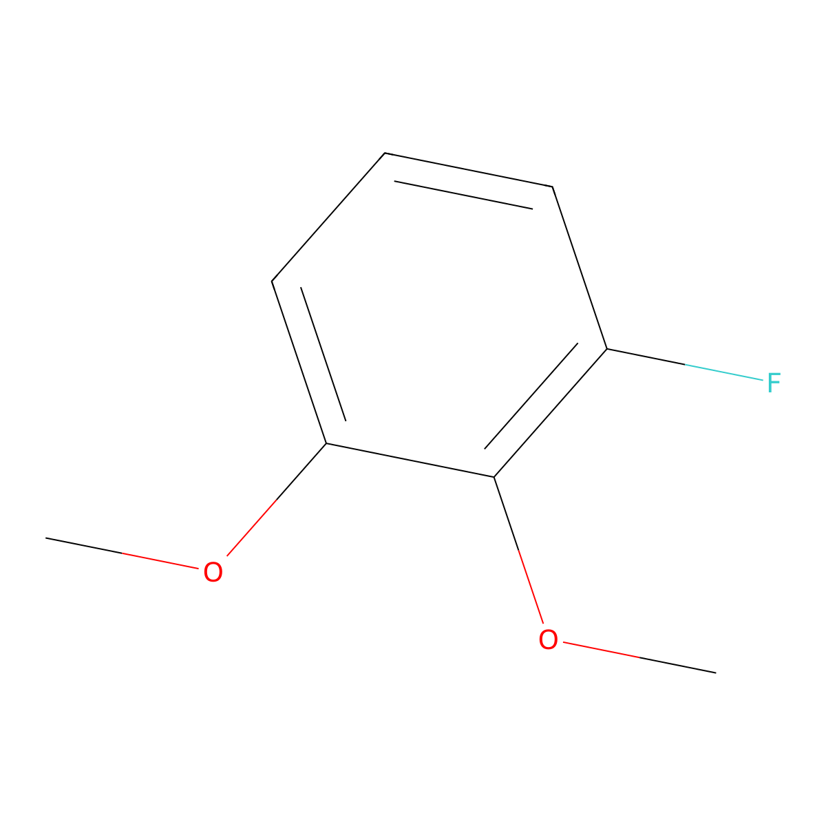 1-Fluoro-2,3-dimethoxybenzene molecular structure, CAS 394-64-9