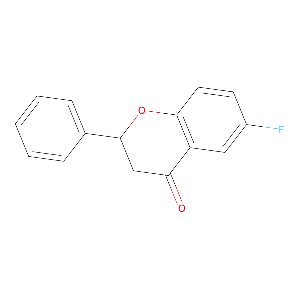 6-Fluoro-2-phenylchroman-4-one molecular structure, CAS 394-92-3
