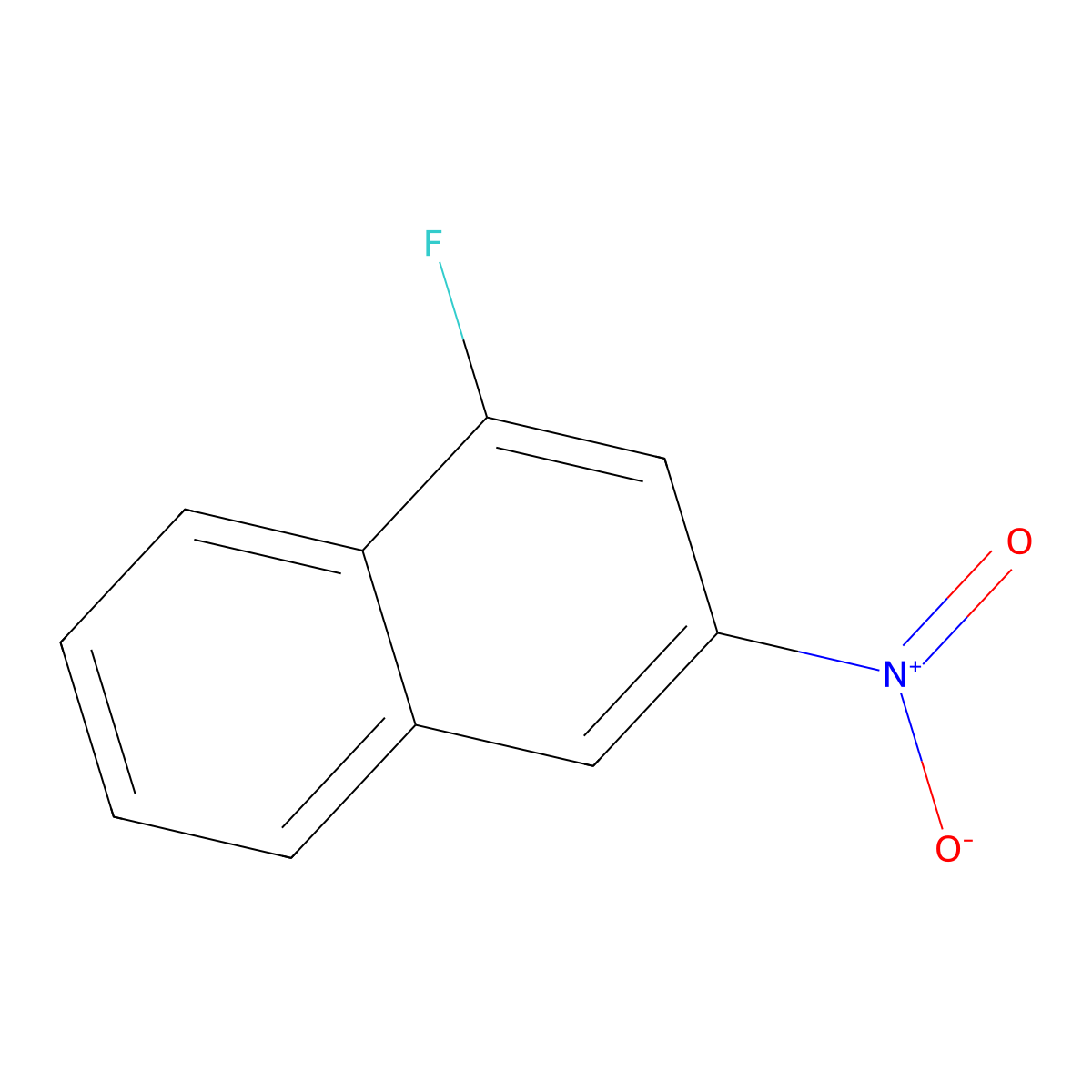 1-Fluoro-3-nitronaphthalene molecular structure, CAS 394-93-4