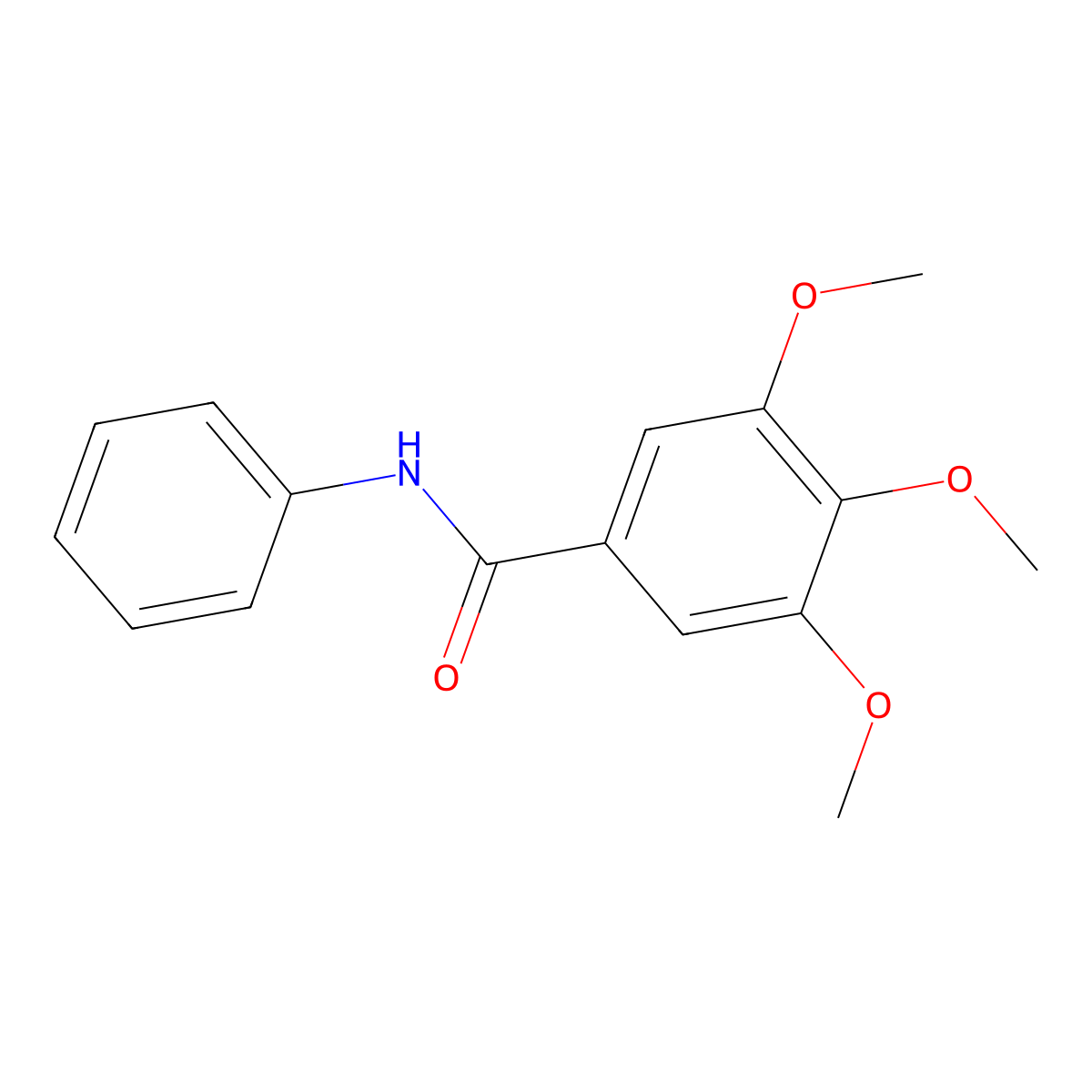 3,4,5-Trimethoxybenzanilide molecular structure, CAS 3940-75-8