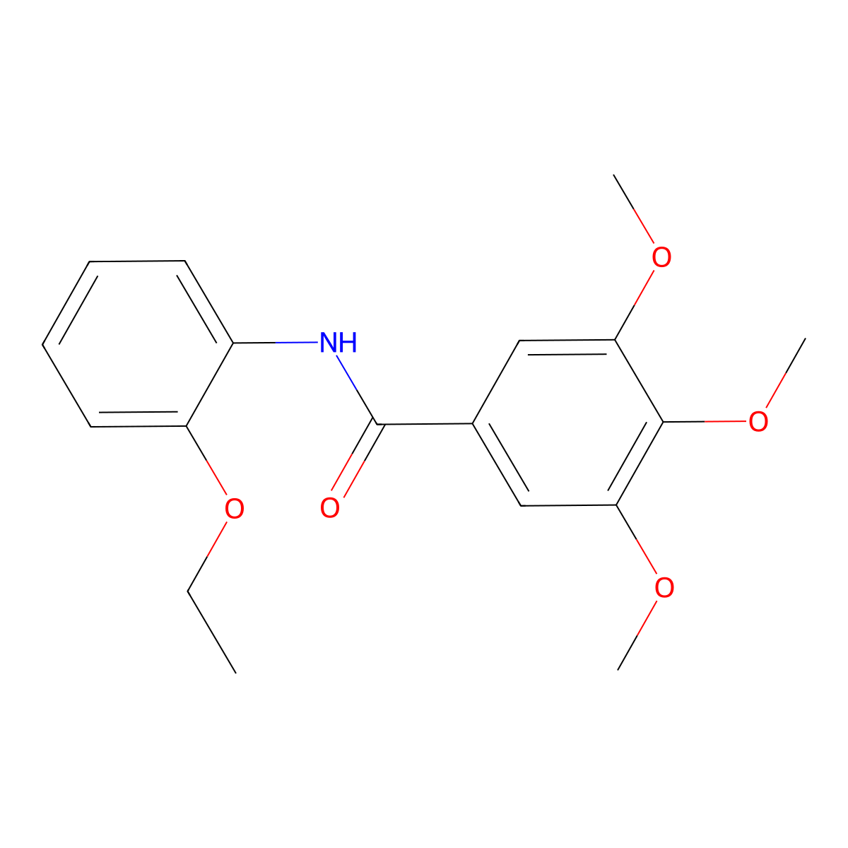 N-(2-ethoxyphenyl)-3,4,5-trimethoxybenzamide molecular structure, CAS 3940-79-2