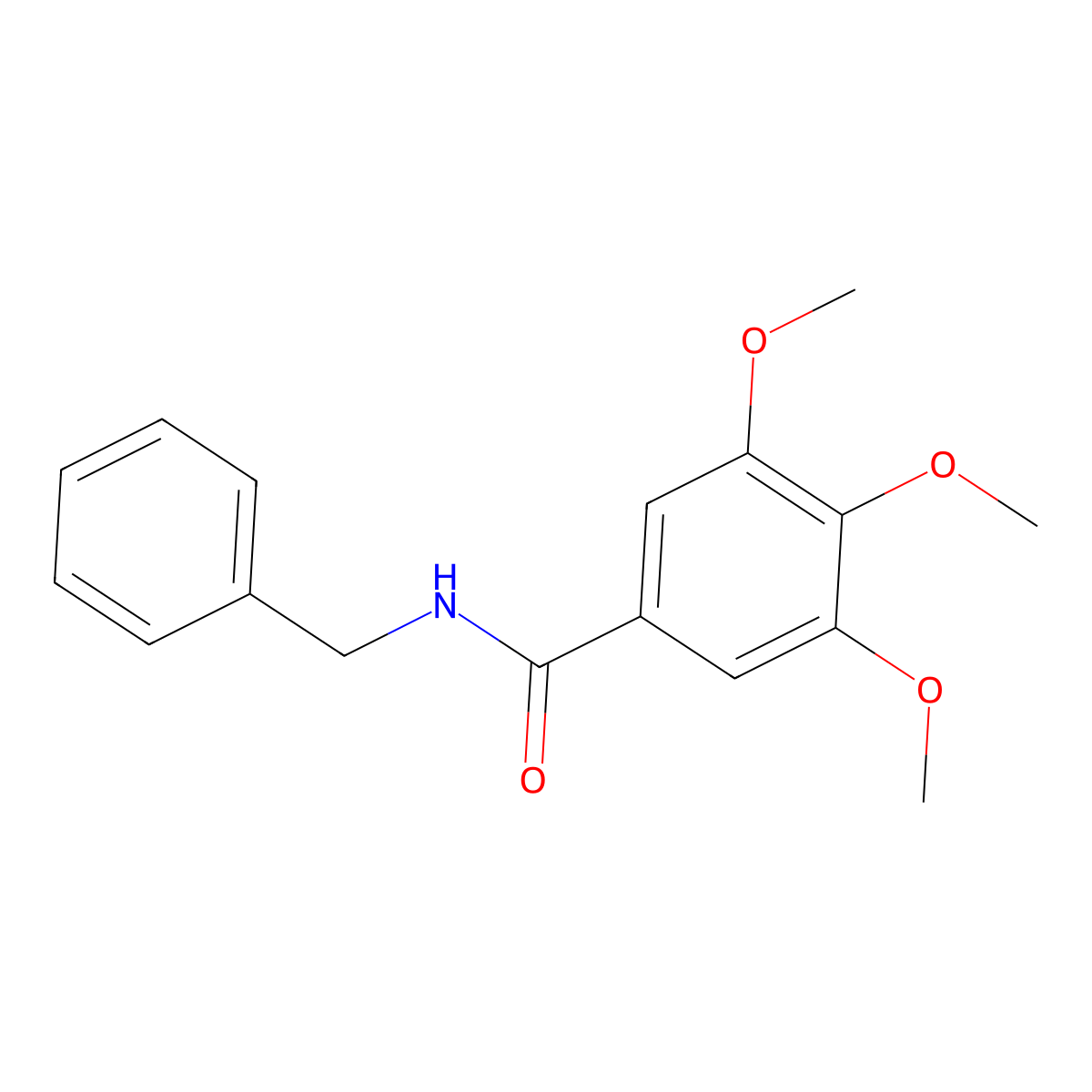 N-Benzyl-3,4,5-trimethoxybenzamide molecular structure, CAS 3940-84-9