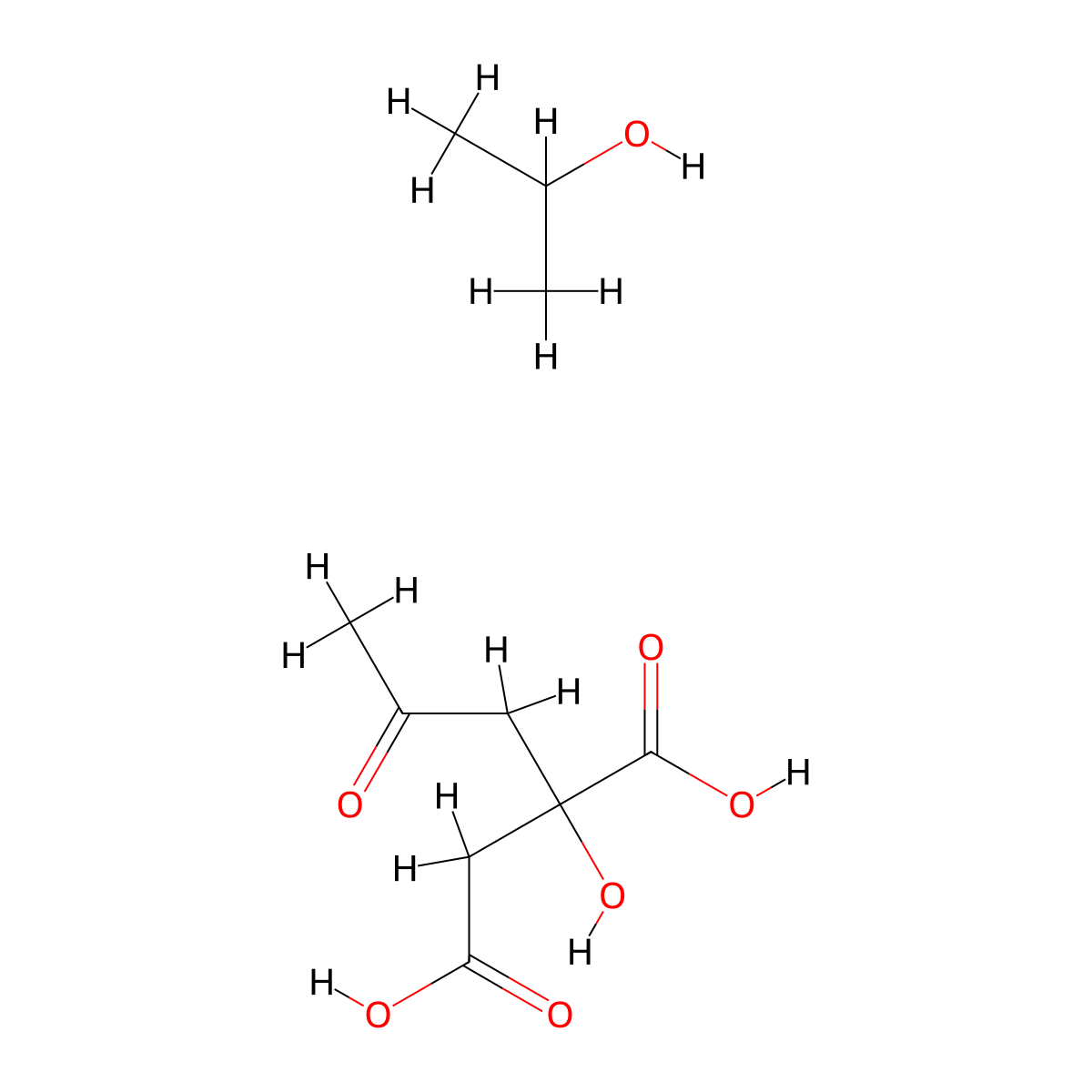 Isopropyl Citrate molecular structure, CAS 39413-05-3
