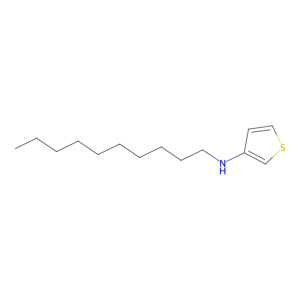 3-Thiophenamine, N-decyl- molecular structure, CAS 394203-38-4