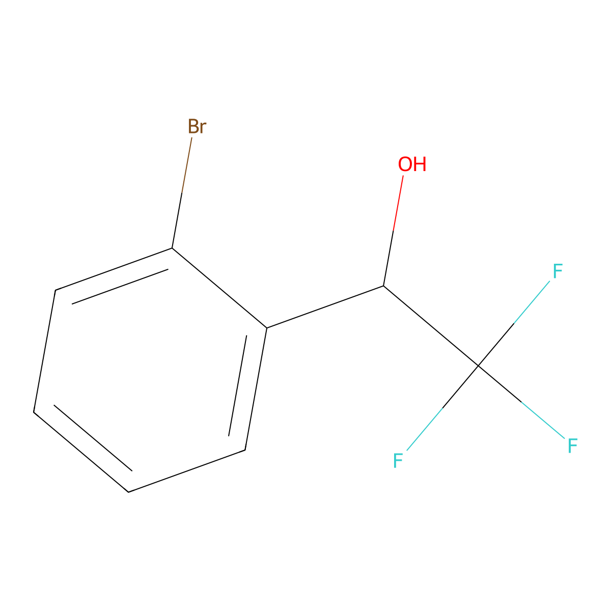 1-(2-Bromophenyl)-2,2,2-trifluoroethanol molecular structure, CAS 394203-55-5