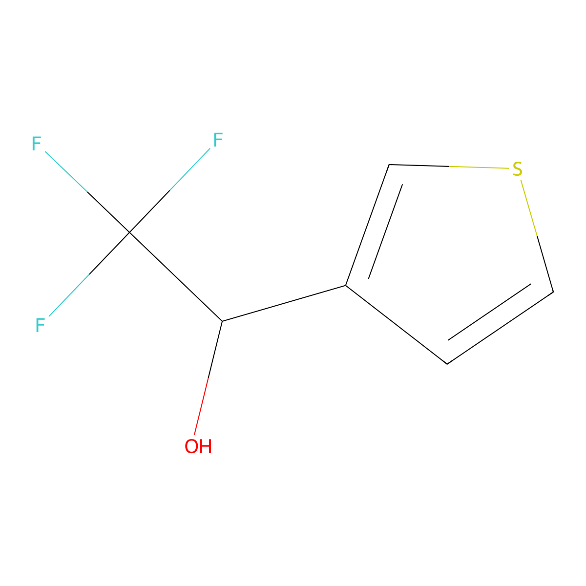 2,2,2-Trifluoro-1-(thiophen-3-yl)ethanol molecular structure, CAS 394203-57-7