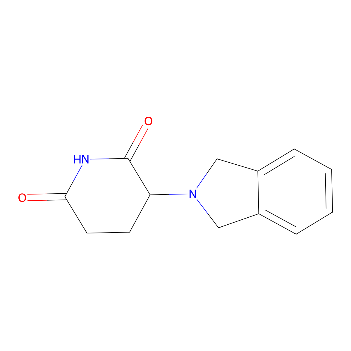 3-(2,3-dihydro-1H-isoindol-2-yl)piperidine-2,6-dione molecular structure, CAS 394217-93-7