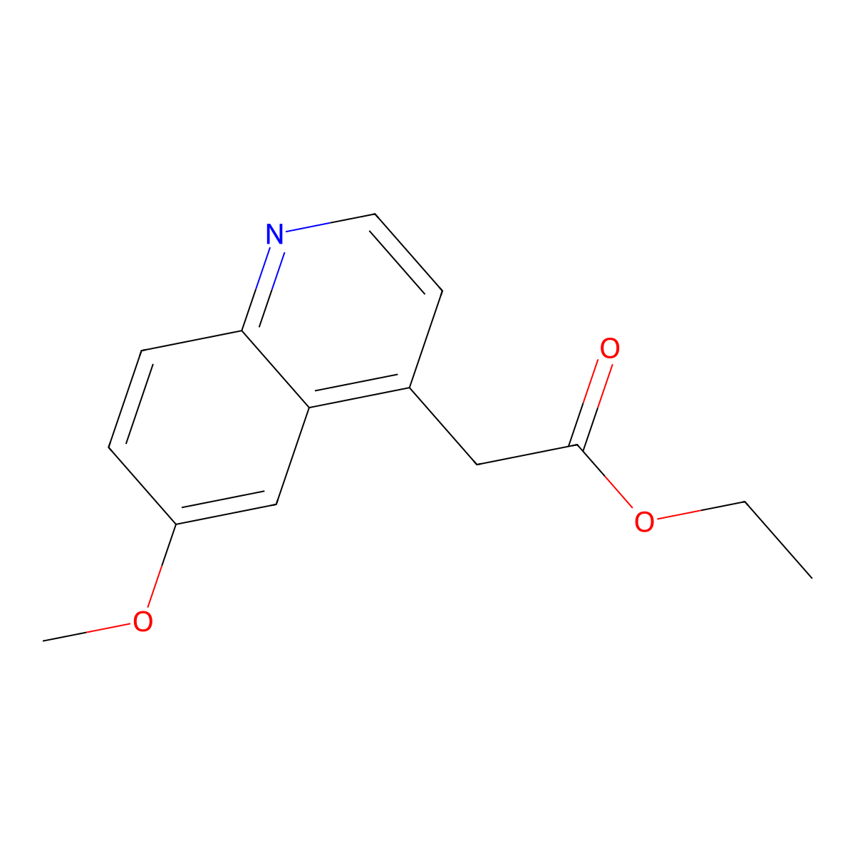 Ethyl 2-(6-methoxyquinolin-4-yl)acetate molecular structure, CAS 394223-34-8