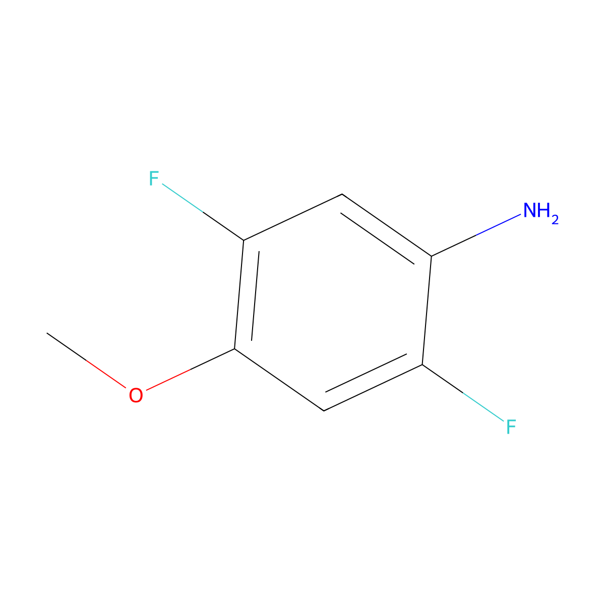 2,5-Difluoro-4-methoxyaniline molecular structure, CAS 394223-61-1