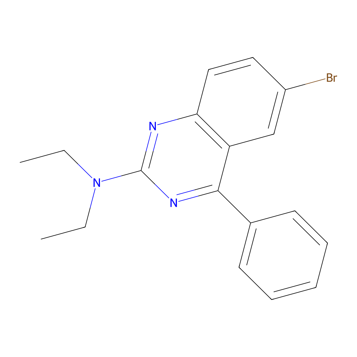 6-bromo-N,N-diethyl-4-phenylquinazolin-2-amine molecular structure, CAS 394225-18-4