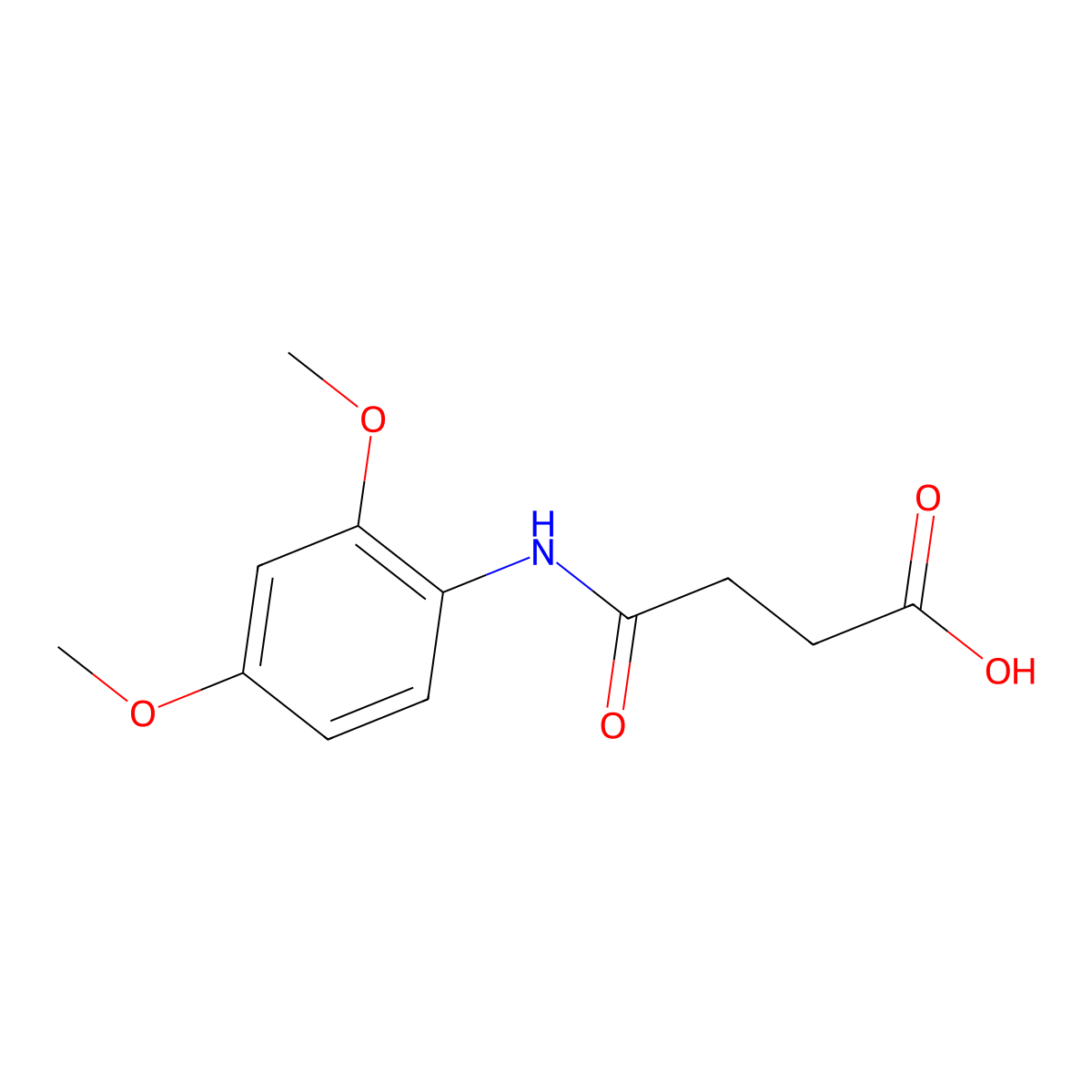 4-(2,4-Dimethoxyanilino)-4-oxobutanoic acid molecular structure, CAS 394225-32-2