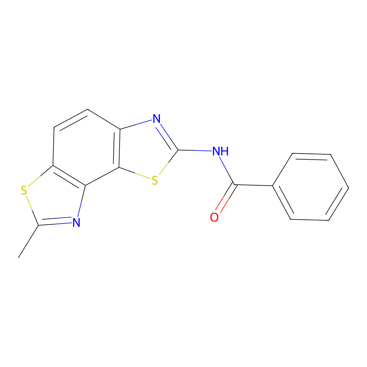 N-(7-methyl-[1,3]thiazolo[5,4-e][1,3]benzothiazol-2-yl)benzamide molecular structure, CAS 394227-39-5