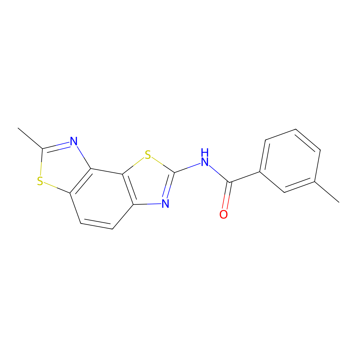 3-methyl-N-(7-methyl-[1,3]thiazolo[5,4-e][1,3]benzothiazol-2-yl)benzamide molecular structure, CAS 394227-42-0