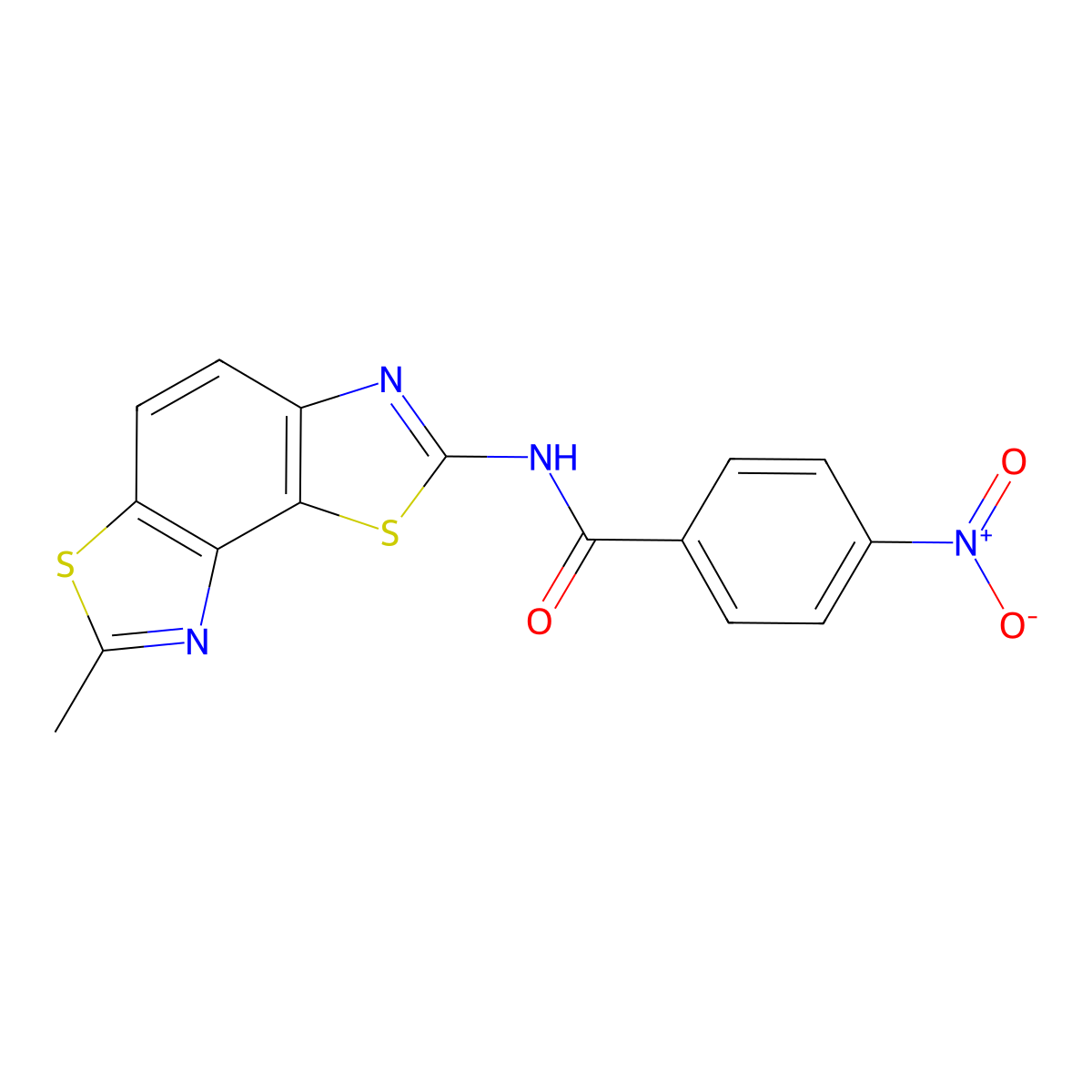N-(7-methyl-[1,3]thiazolo[5,4-e][1,3]benzothiazol-2-yl)-4-nitrobenzamide molecular structure, CAS 394227-48-6