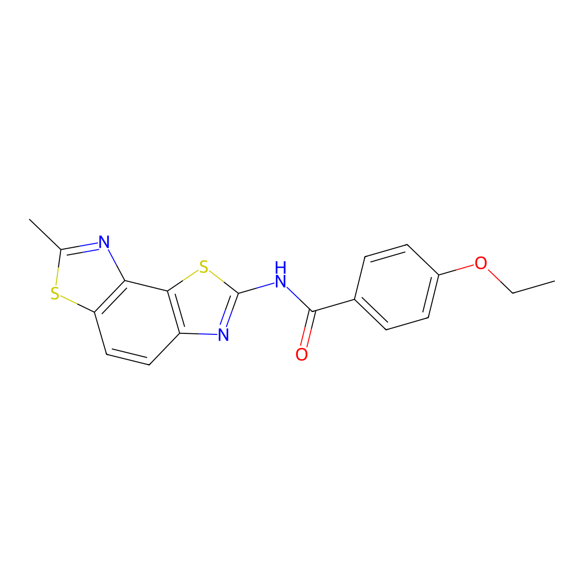 4-ethoxy-N-(7-methyl-[1,3]thiazolo[5,4-e][1,3]benzothiazol-2-yl)benzamide molecular structure, CAS 394227-64-6