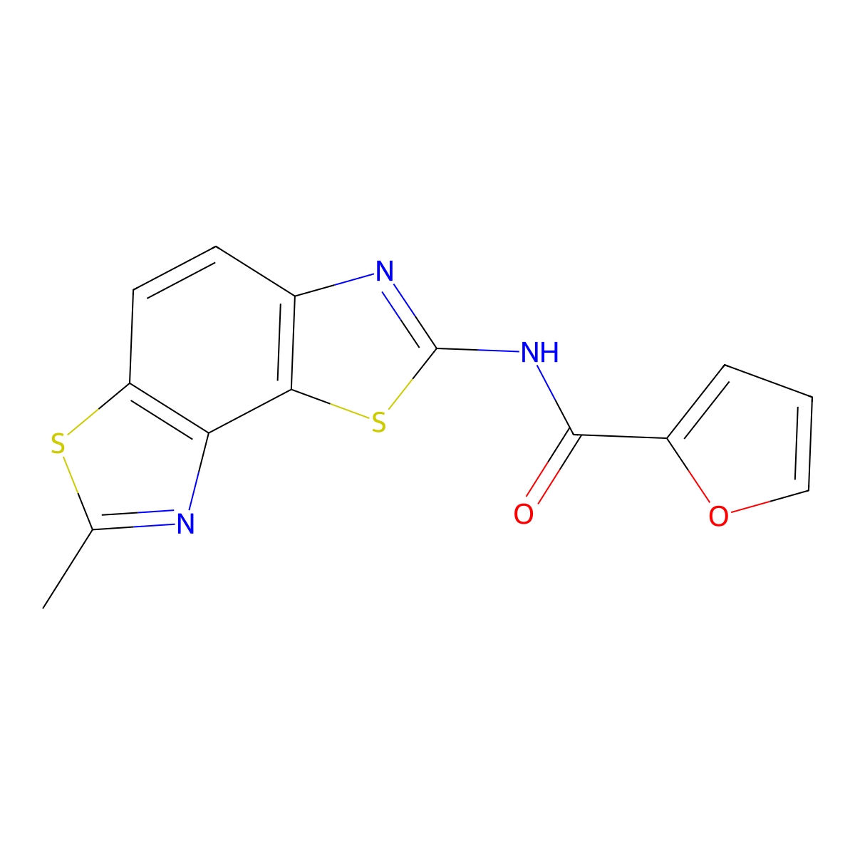 N-(7-methyl-[1,3]thiazolo[5,4-e][1,3]benzothiazol-2-yl)furan-2-carboxamide molecular structure, CAS 394227-75-9