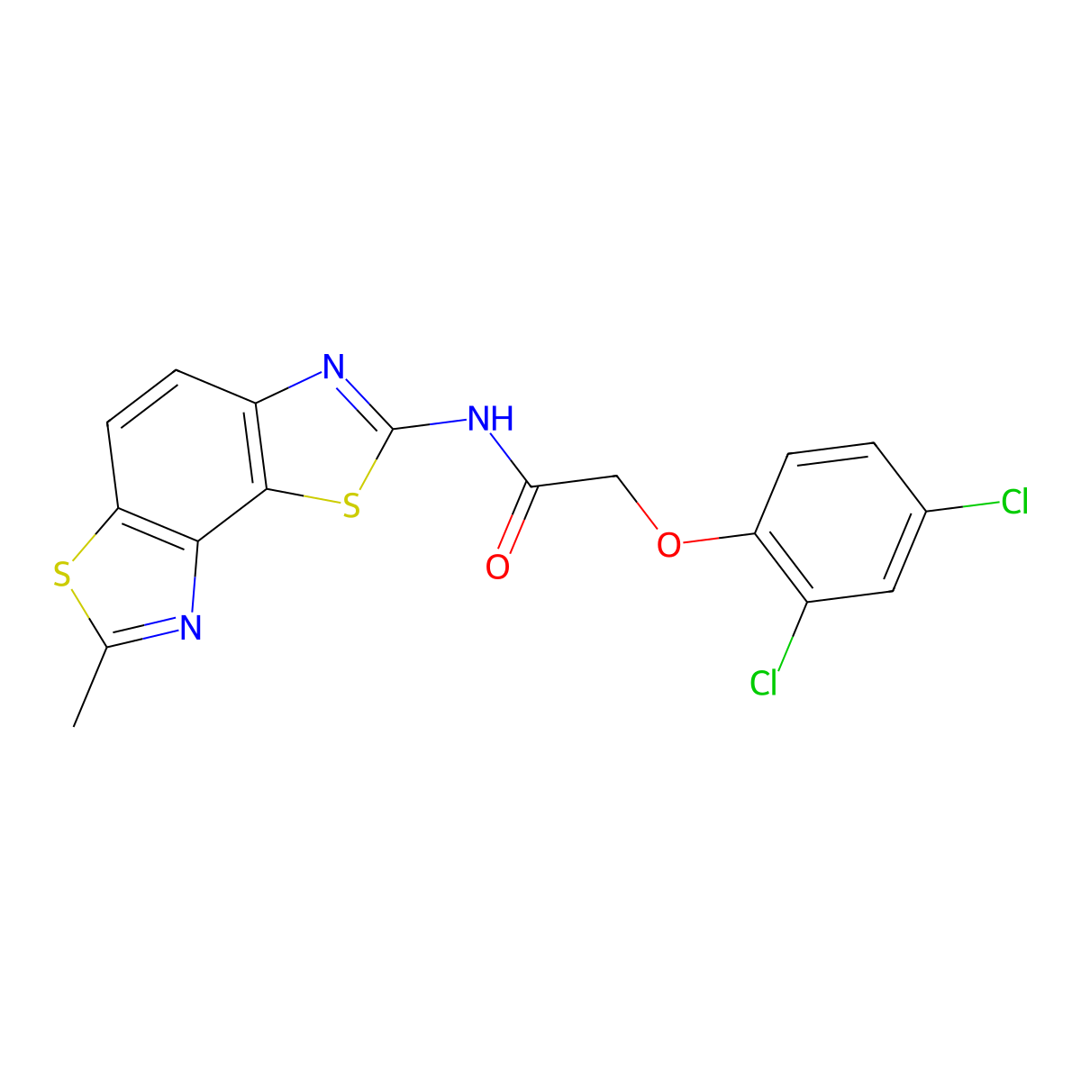 2-(2,4-dichlorophenoxy)-N-(7-methyl-[1,3]thiazolo[5,4-e][1,3]benzothiazol-2-yl)acetamide molecular structure, CAS 394228-02-5