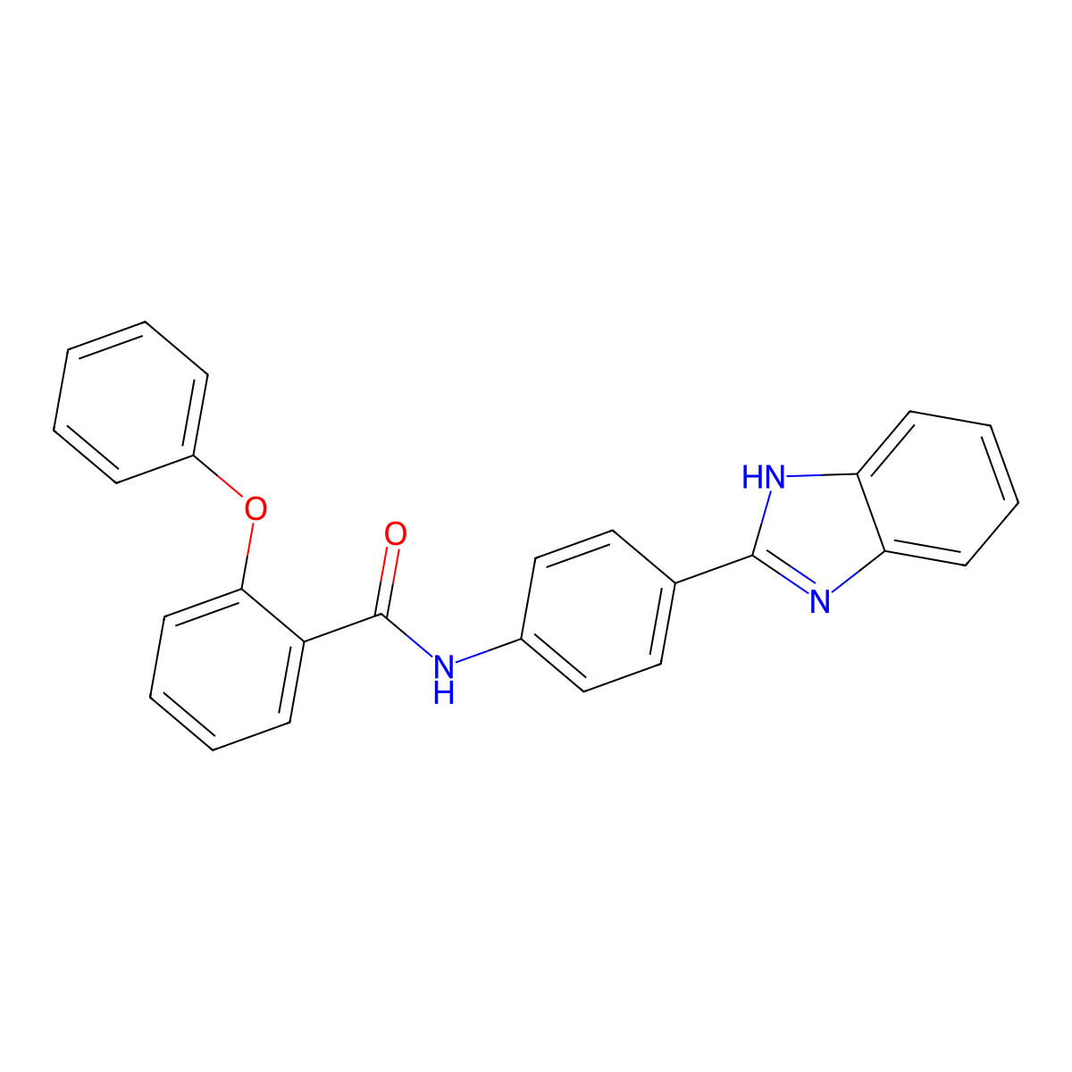N-(4-(1H-benzo[d]imidazol-2-yl)phenyl)-2-phenoxybenzamide molecular structure, CAS 394229-41-5