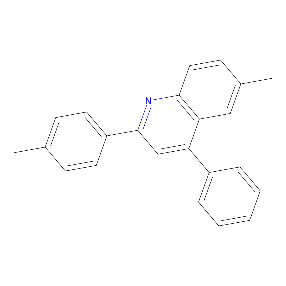 6-Methyl-2-(4-methylphenyl)-4-phenylquinoline molecular structure, CAS 394240-16-5