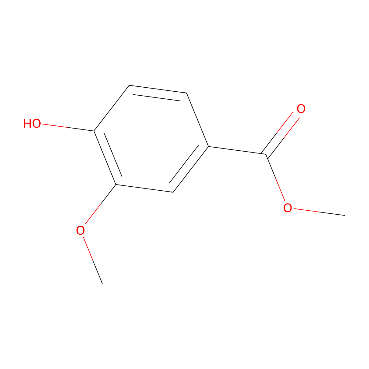 Methyl Vanillate molecular structure, CAS 3943-74-6