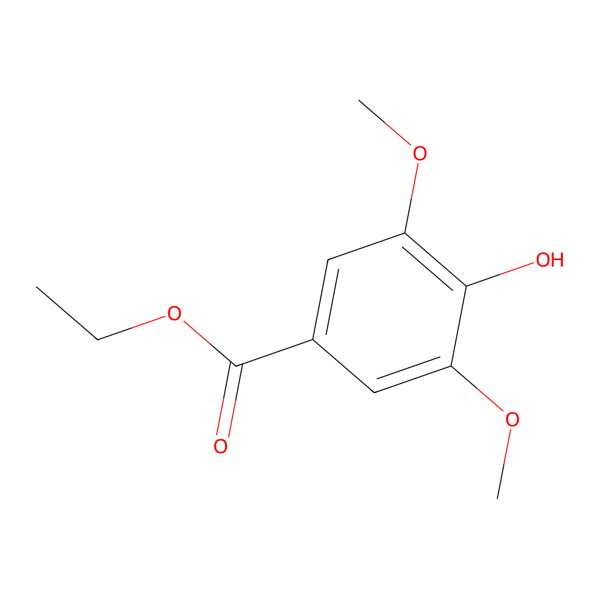 Ethyl syringate molecular structure, CAS 3943-80-4