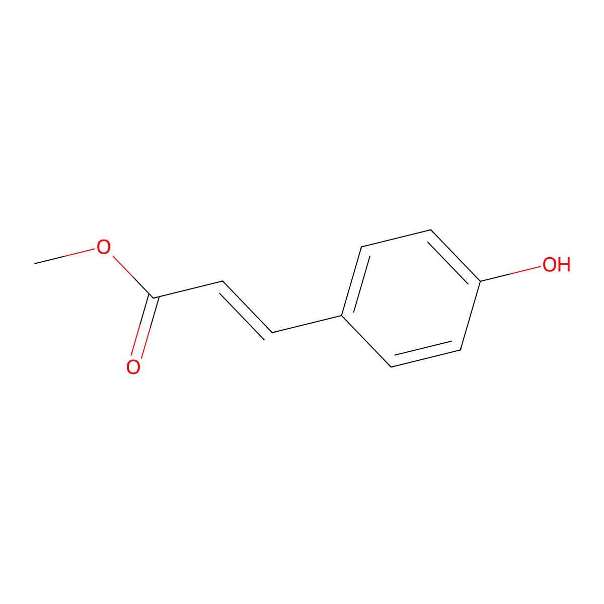 Methyl p-coumarate molecular structure, CAS 3943-97-3