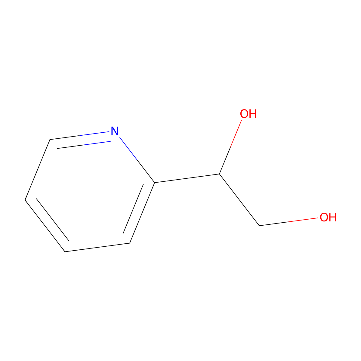 2-Pyridyl-1,2-ethanediol molecular structure, CAS 3944-00-1