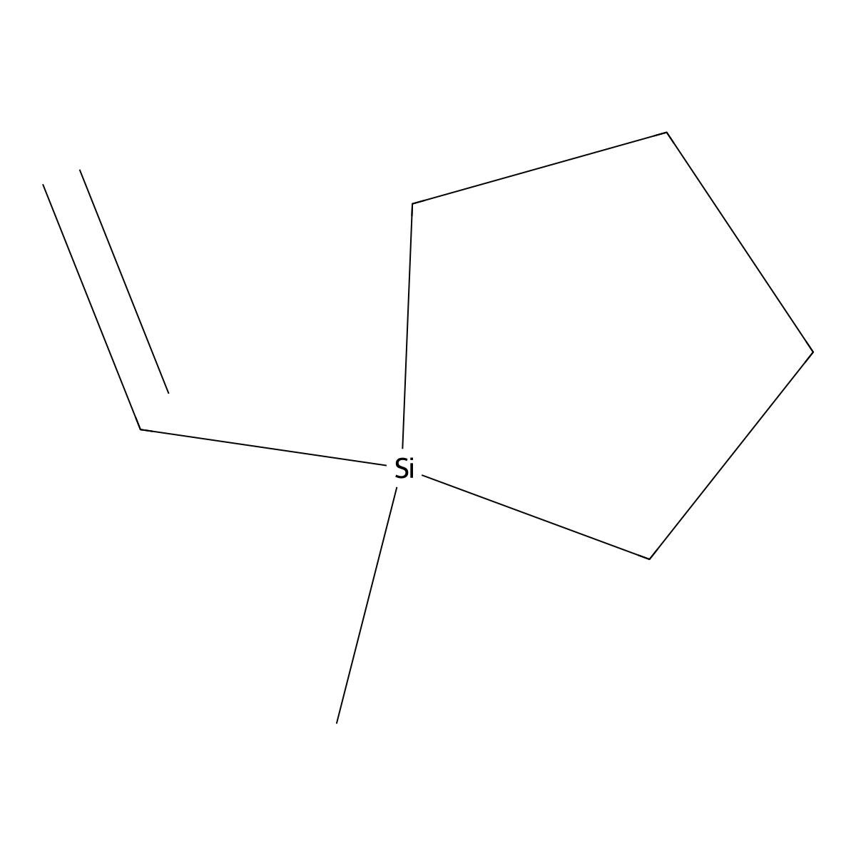 1-Vinyl-1-methylsilacyclopentane molecular structure, CAS 3944-18-1