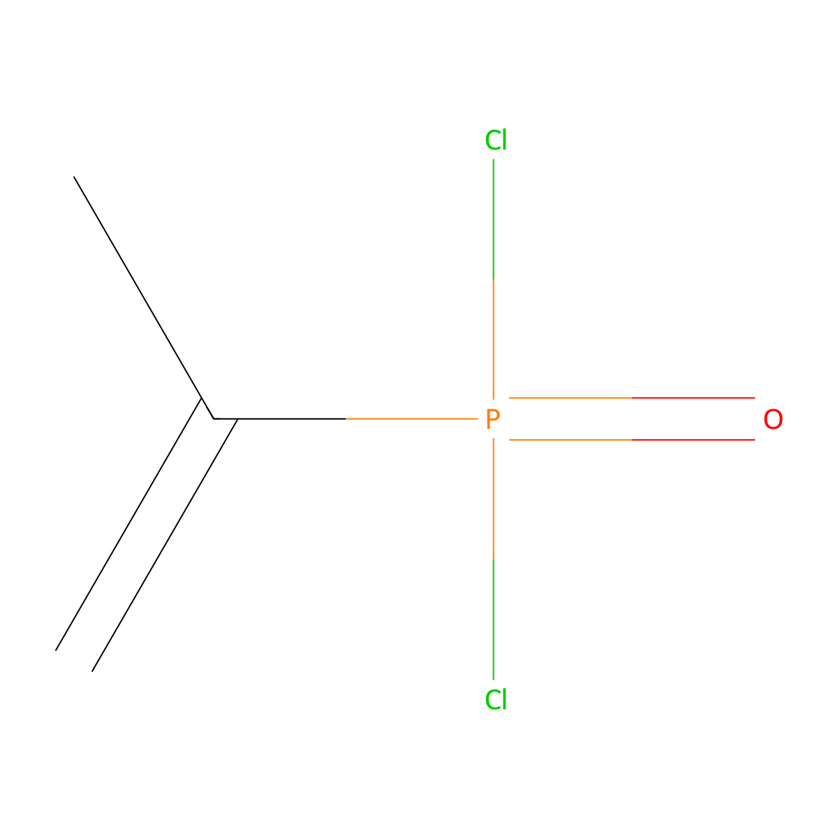 Propene-2-phosphorylchloride molecular structure, CAS 3944-27-2