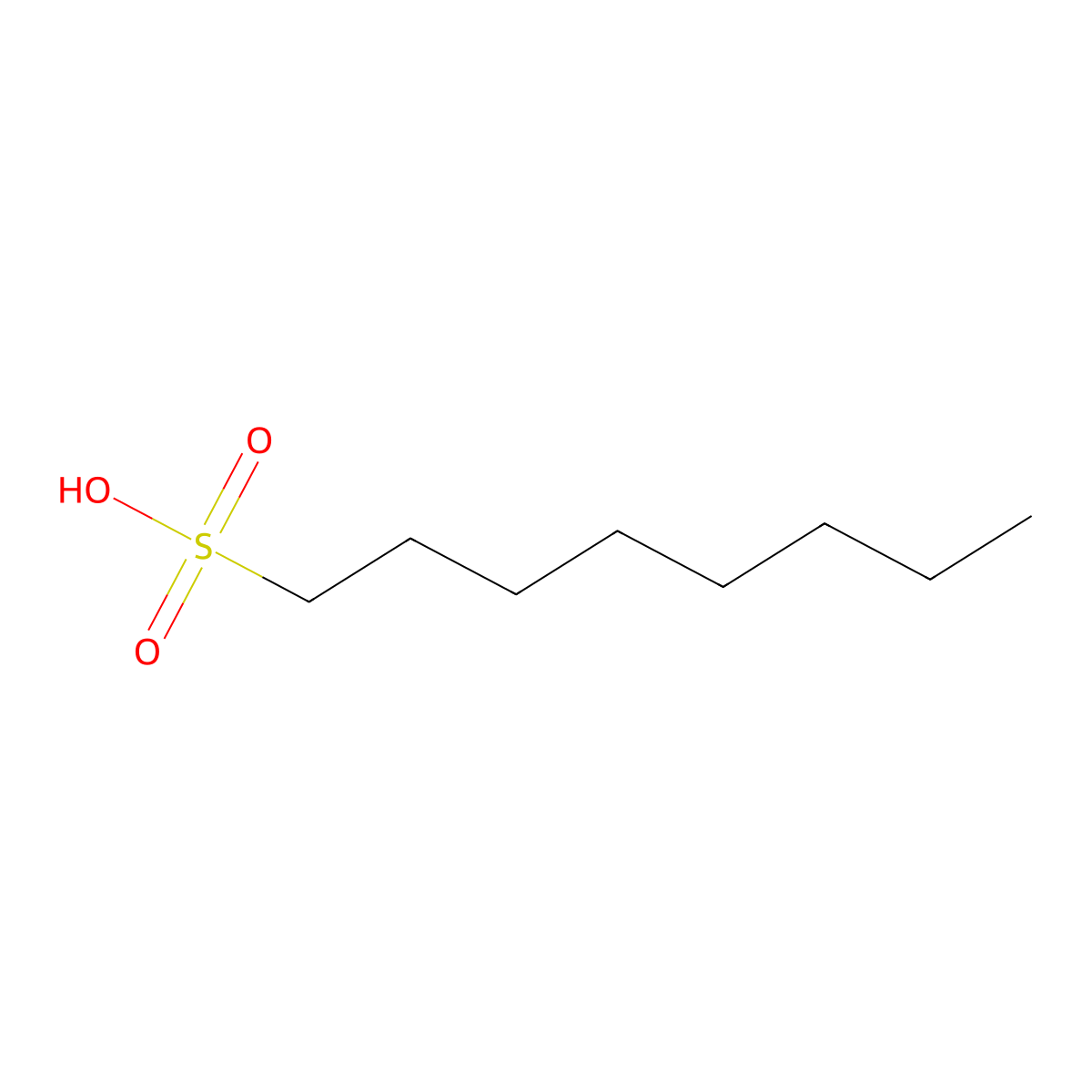 1-Octanesulfonic acid molecular structure, CAS 3944-72-7