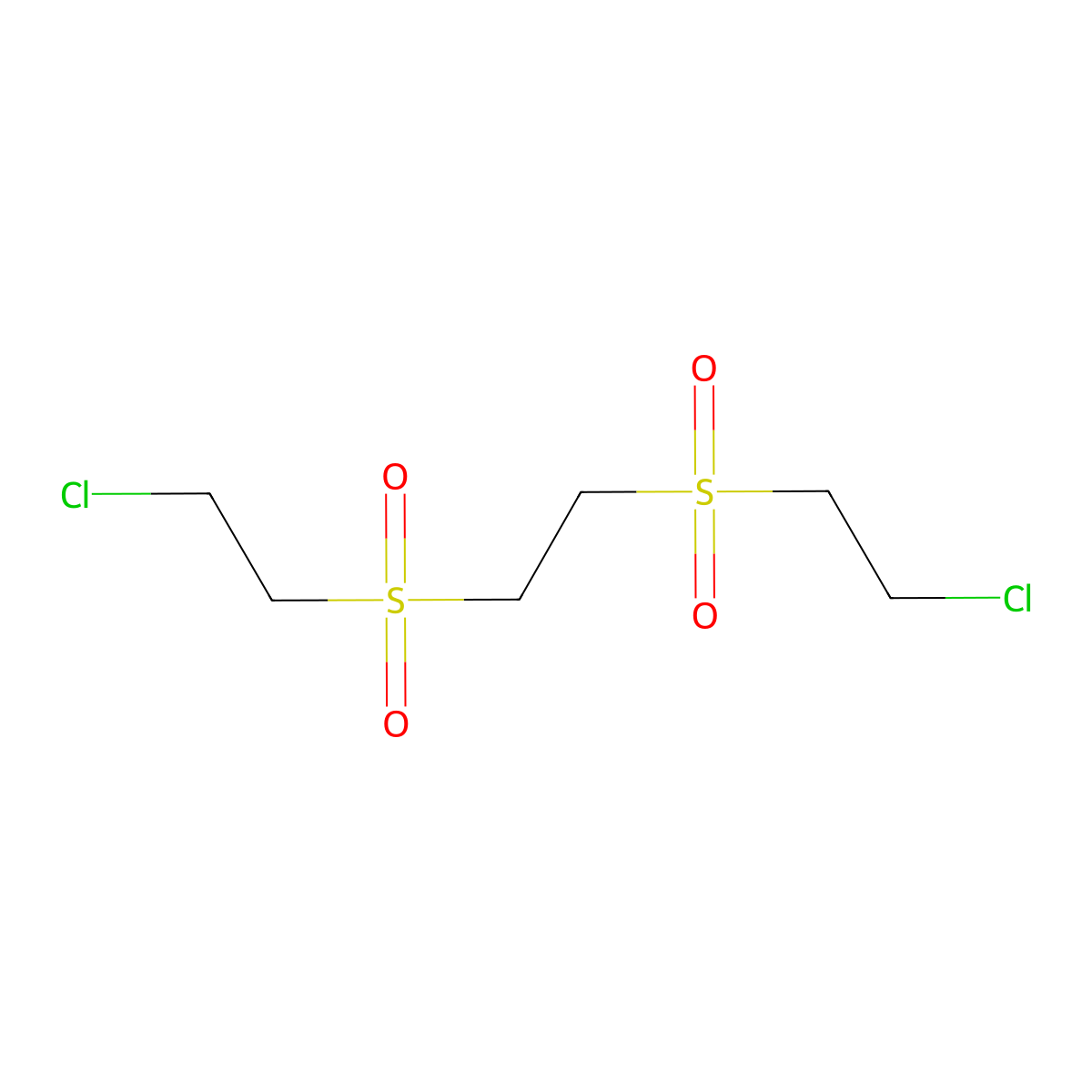 1,2-Bis(2-chloroethylsulfonyl)ethane molecular structure, CAS 3944-87-4