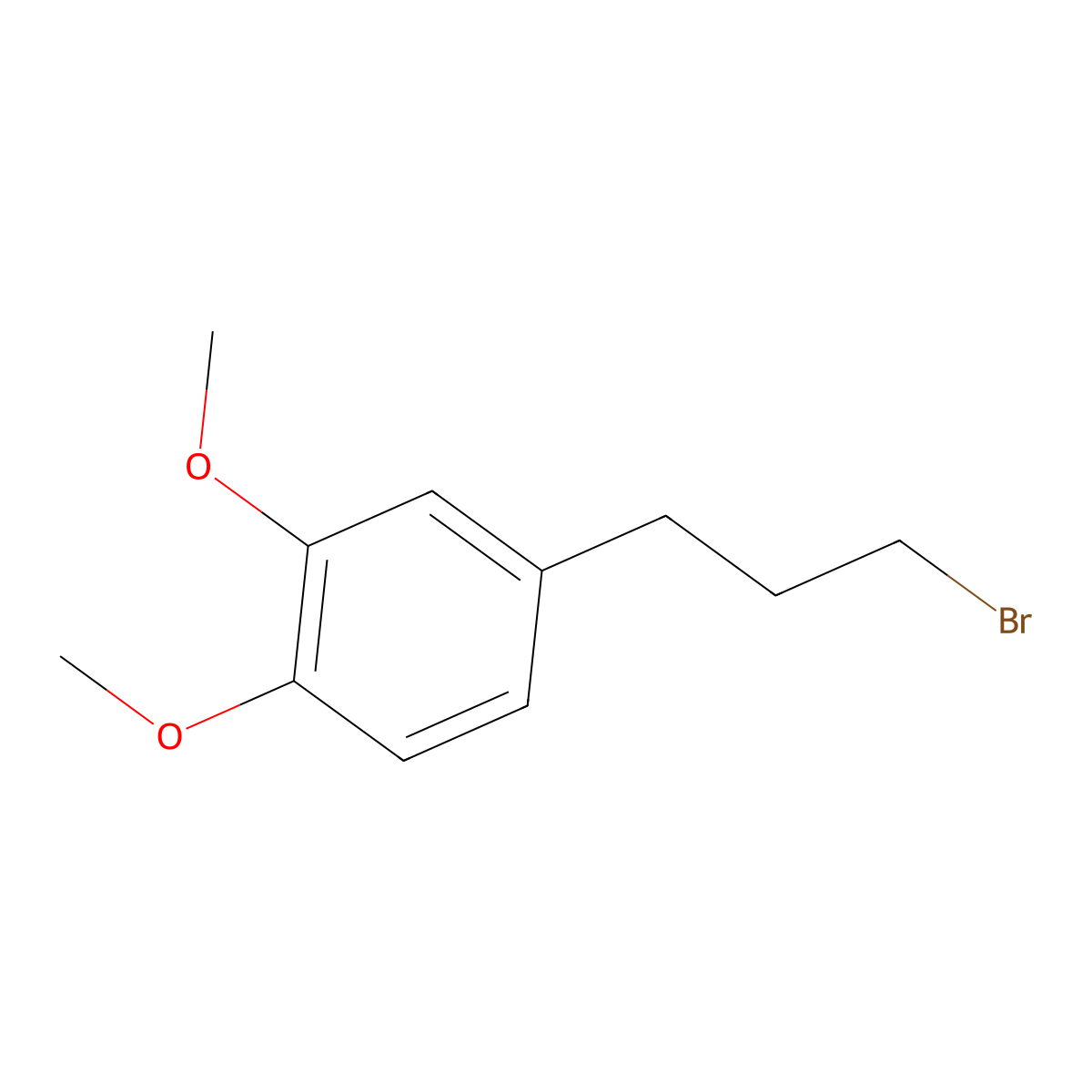 4-(3-Bromopropyl)-1,2-dimethoxybenzene molecular structure, CAS 3945-85-5
