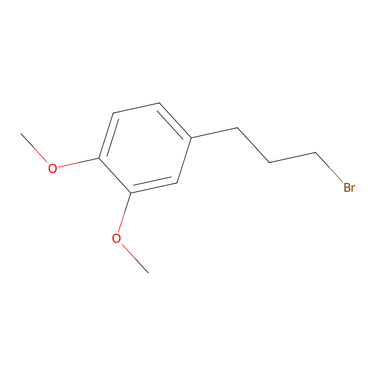 4-(3-Bromopropyl)-1,2-dimethoxybenzene molecular structure, CAS 3945-85-5