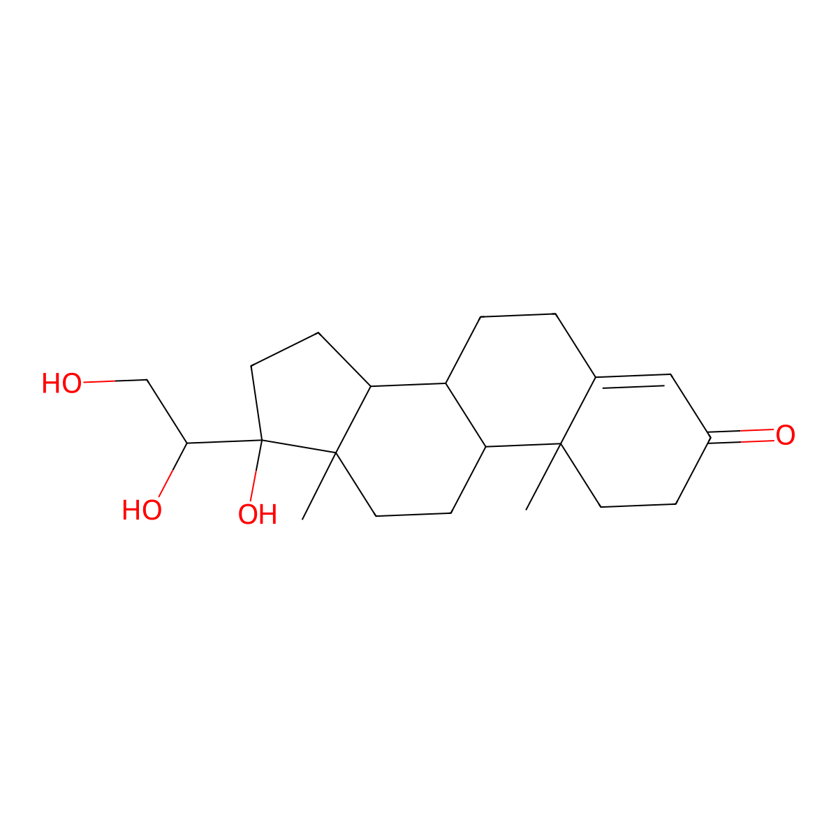 (20S)-17,20,21-Trihydroxypregn-4-en-3-one molecular structure, CAS 3946-10-9