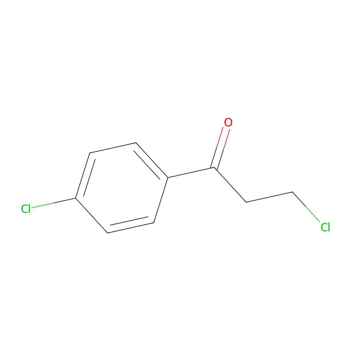 3,4'-Dichloropropiophenone molecular structure, CAS 3946-29-0