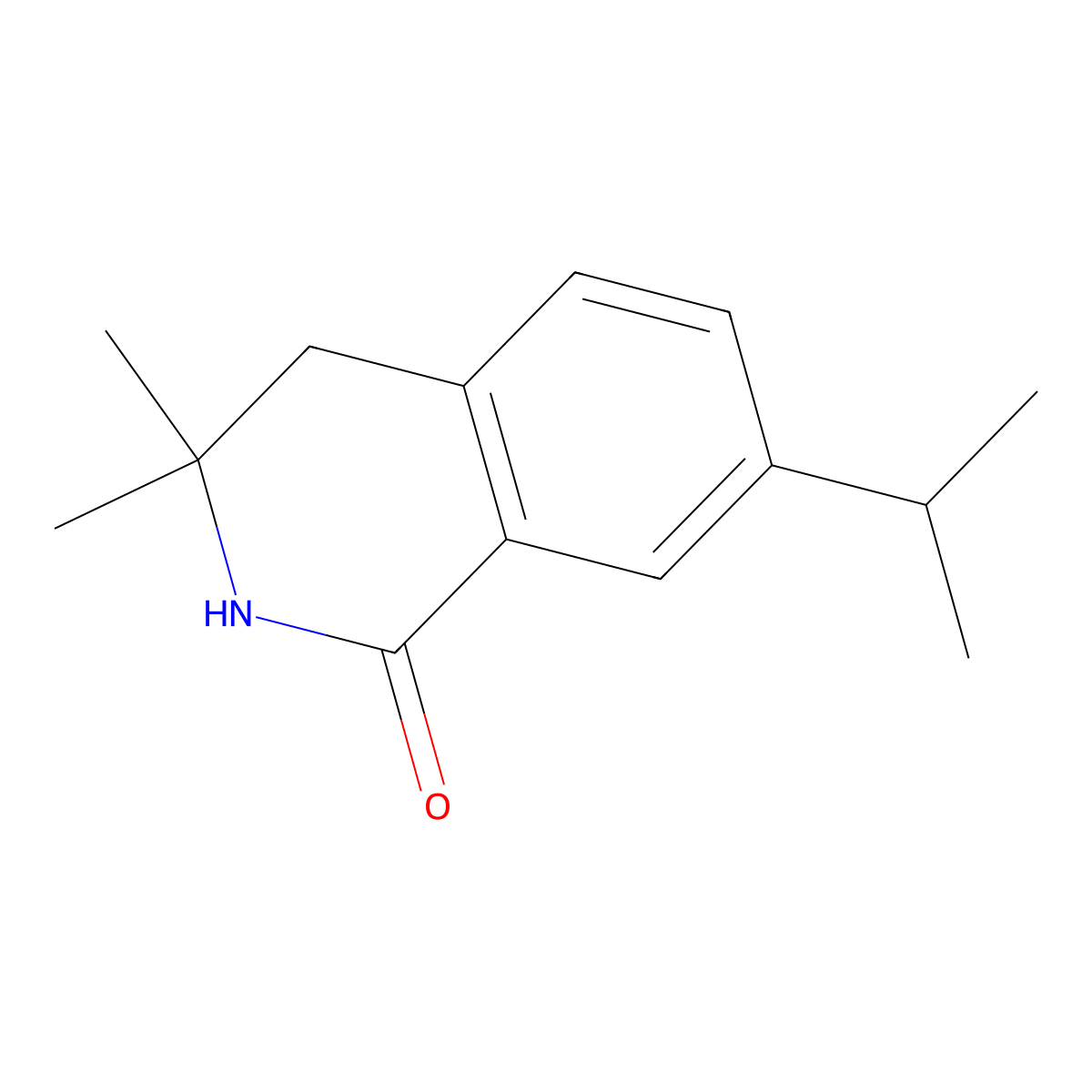 3,3-Dimethyl-7-(methylethyl)-2,3,4-trihydroisoquinolin-1-one molecular structure, CAS 394652-72-3