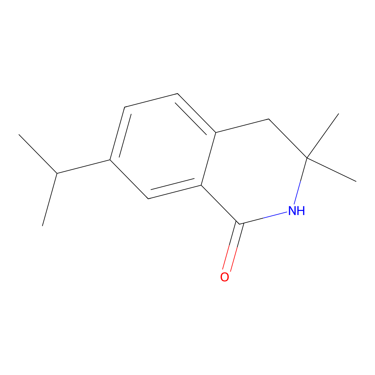 3,3-Dimethyl-7-(methylethyl)-2,3,4-trihydroisoquinolin-1-one molecular structure, CAS 394652-72-3