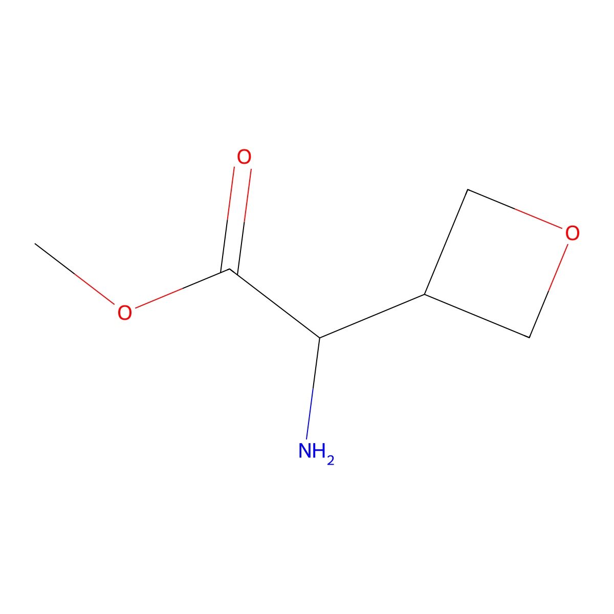Methyl 2-amino-2-(oxetan-3-yl)acetate molecular structure, CAS 394653-40-8