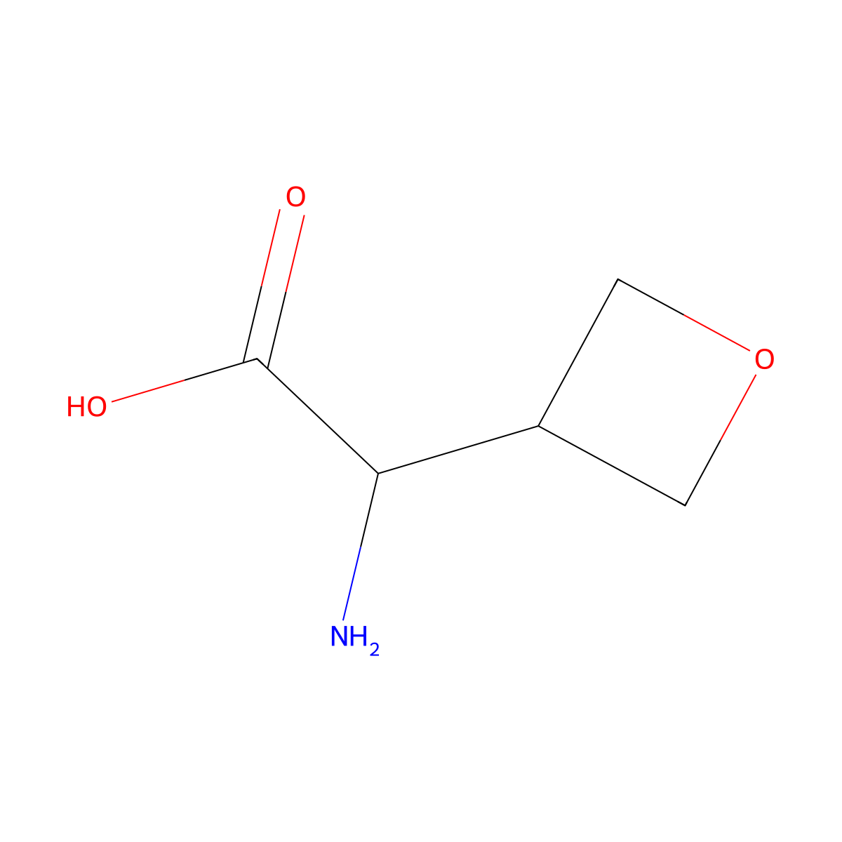 (R)-2-Amino-2-(oxetan-3-YL)acetic acid molecular structure, CAS 394653-43-1