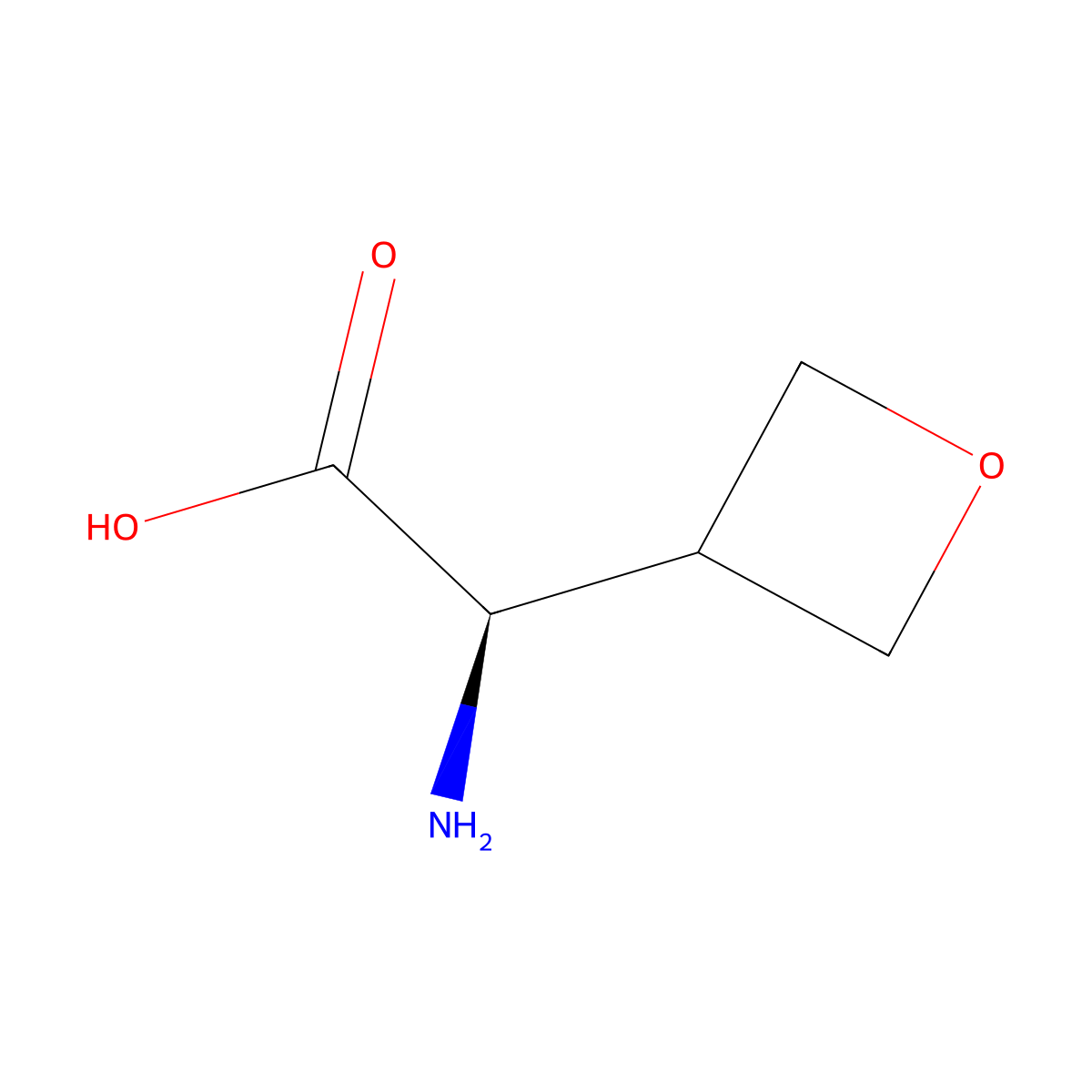 (R)-2-Amino-2-(oxetan-3-YL)acetic acid molecular structure, CAS 394653-43-1