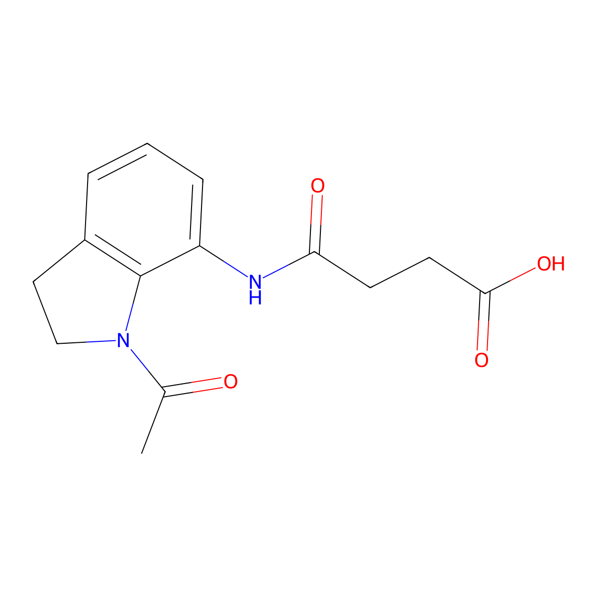 4-[(1-Acetyl-2,3-dihydro-1H-indol-7-yl)amino]-4-oxobutanoic acid molecular structure, CAS 394654-07-0