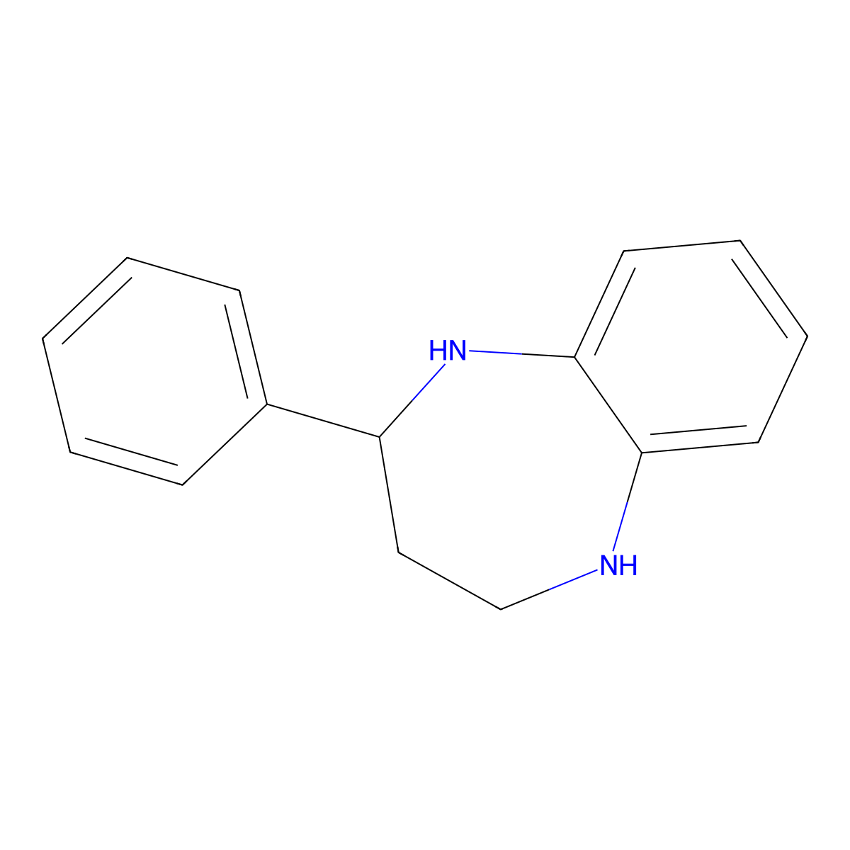 2-Phenyl-2,3,4,5-tetrahydro-1H-1,5-benzodiazepine molecular structure, CAS 394655-11-9