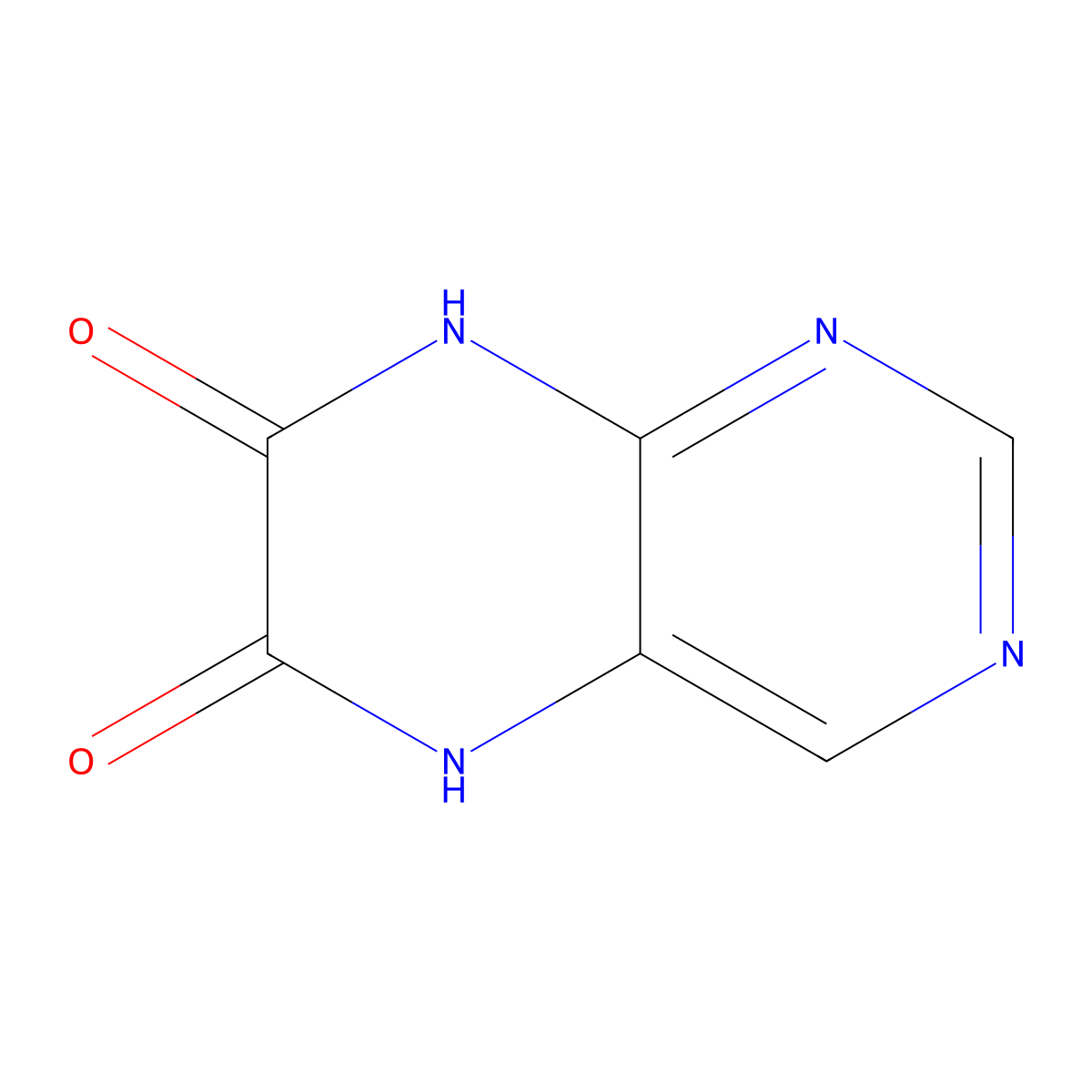 5,8-Dihydropteridine-6,7-dione molecular structure, CAS 3947-46-4